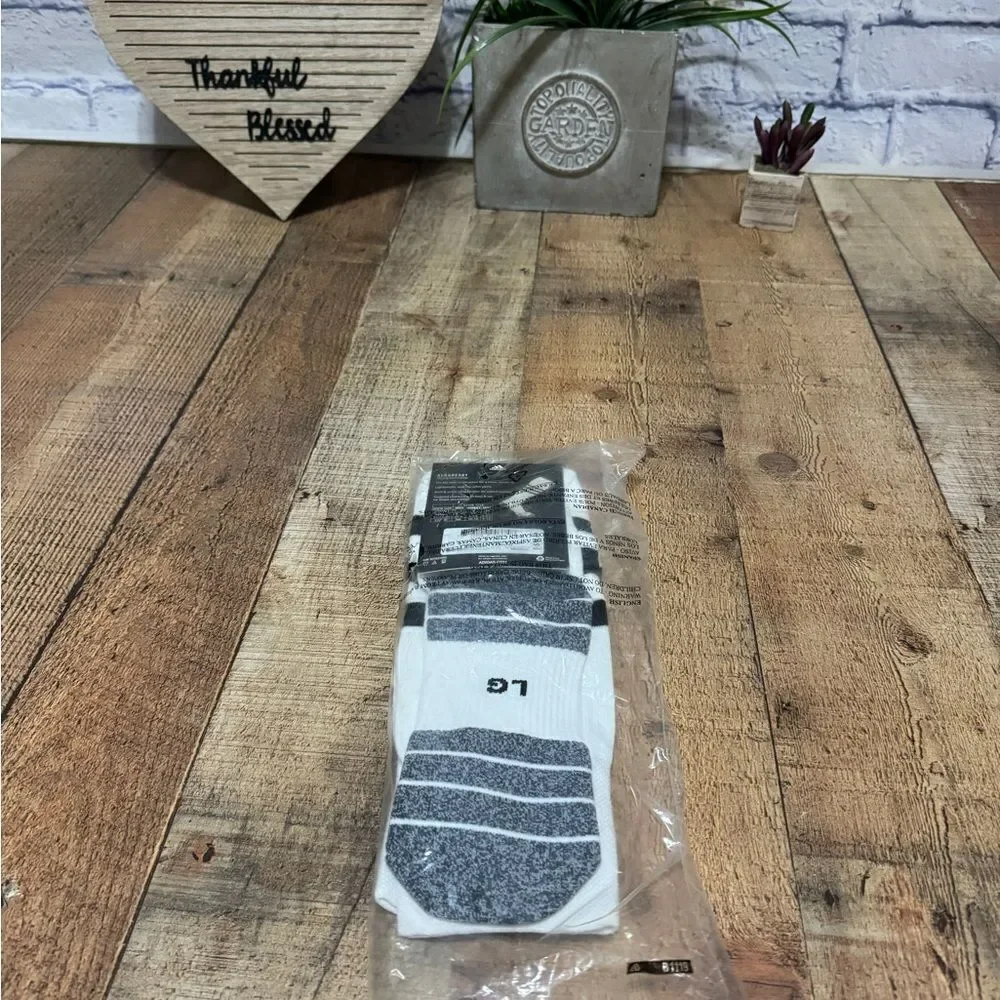adidas Soccer Team Speed Socks Over The Calf Large 1-Pair White/Black Aeroready